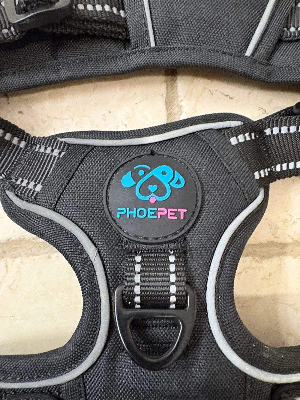 Reflective Black No-Pull Dog Harness